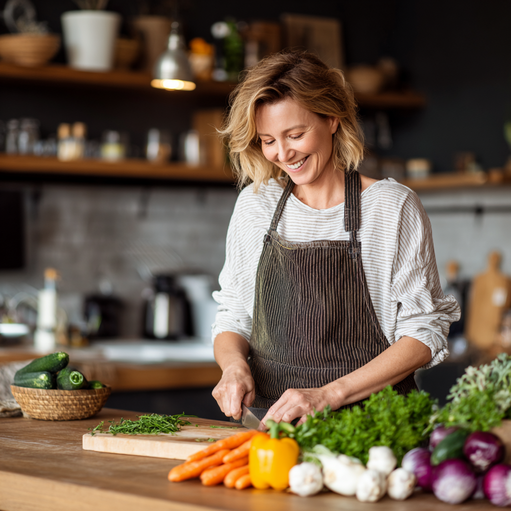 Ukrainian senior man in his 60s exercising outdoors in natural setting, showing strength and vitality with plant-based lifestyle